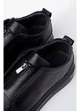 Ducavelli Ventu Men's Genuine Leather Sneakers, Zipper Sneakers, Genuine Leather Sneakers, Men's Sneakers.