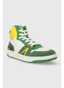 Kožené sneakers boty Lacoste L001 Leather Colorblock High-Top zelená barva, 45SMA0027