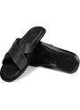 Ducavelli Bande Genuine Leather Men's Slippers, Genuine Leather Slippers, Orthopedic Sole Slippers, Leather Slippers.