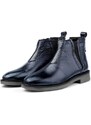 Ducavelli Leeds Genuine Leather Non-Slip Sole Chelsea Daily Boots Navy Blue