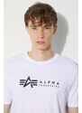 Bavlněné tričko Alpha Industries Alpha Label T 2 Pack bílá barva, s potiskem, 118534.09