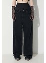 Džíny MM6 Maison Margiela Pants 5 Pockets dámské, high waist, S62LB0145