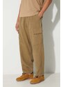 Kalhoty Universal Works Loose Cargo Pant pánské, béžová barva, ve střihu cargo, 29148