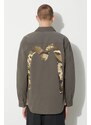 Košile Evisu Camuflage Brushstoke Daicock Print zelená barva, regular, s klasickým límcem, 2EAHTM3SL8014RXCT