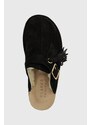 Clarks Originals Semišové pantofle Clarks Trek Mule dámské, černá barva, 26168577
