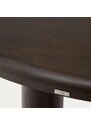 Tmavě hnědý dřevěný jídelní stůl Kave Home Mailen 120 cm