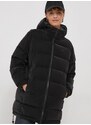 Oboustranná péřová bunda Lacoste dámská, černá barva, zimní, oversize