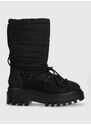 Sněhule Calvin Klein Jeans FLATFORM SNOW BOOT NYLON WN černá barva, YW0YW01146