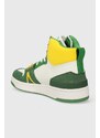 Kožené sneakers boty Lacoste L001 Leather Colorblock High-Top zelená barva, 45SMA0027