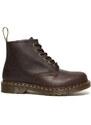 Kožené kotníkové boty Dr. Martens 101 dámské, hnědá barva, na plochém podpatku, DM27761201