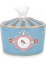 Pip studio Love Birds Medallion cukřenka 300ml, modrá-khaki