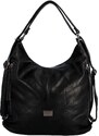 Romina & Co. Bags Dámský stylový koženkový kabelko-batoh Nina, černá