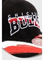 Bavlněná baseballová čepice Mitchell&Ness CHICAGO BULLS černá barva, s aplikací