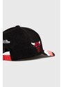 Bavlněná baseballová čepice Mitchell&Ness CHICAGO BULLS černá barva, s aplikací