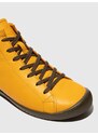 Výrazné kožené kotníkové tenisky pro veselé duše Softinos P900653024 žlutá