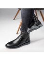 Ducavelli Bristol Genuine Leather Non-slip Sole With Zipper Chelsea Daily Boots Black.