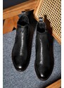 Ducavelli Edinburgh Genuine Leather Anti-Slip Sole Chelsea Daily Boots Navy Blue.