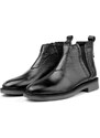 Ducavelli Leeds Genuine Leather Chelsea Daily Boots With Non-Slip Soles Black.