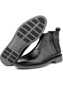 Ducavelli Leeds Genuine Leather Chelsea Daily Boots With Non-Slip Soles Black.