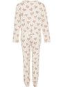 Trendyol Cream 100% Cotton T-shirt-Jogger Knitted Pajamas Set