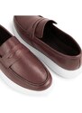 Ducavelli Trim Genuine Leather Men's Casual Shoes. Loafers, Lightweight Shoes, Summer Shoes Brown.