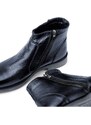 Ducavelli Bristol Genuine Leather Non-slip Sole Zipper Chelsea Daily Boots Navy Blue.