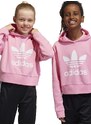 Dětská mikina adidas Originals růžová barva, s kapucí, s potiskem