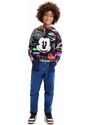 Dětská bavlněná mikina Desigual x Disney s kapucí, vzorovaná