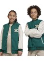 Dětská bomber bunda adidas Originals zelená barva