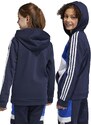 Dětská mikina adidas U 3S CB HOODIE tmavomodrá barva, s kapucí, vzorovaná