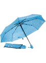 Verk 25011 Skládací deštník s kapkami 95 cm modrá
