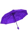 Verk 25011 Skládací deštník s kapkami 95 cm fialová