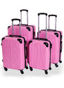 Cestovní kufr BERTOO Venezia - růžový set 4v1