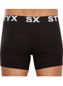 7PACK pánské boxerky Styx sportovní guma černé (7G960)