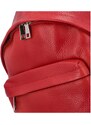 Delami Vera Pelle Trendový dámský kožený batůžek Wendy, červená