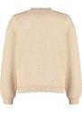 Trendyol Beige More Sustainable Thick, Fleece Inside, Stand-Up Collar Loose Knitted Sweatshirt