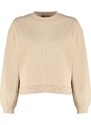 Trendyol Beige More Sustainable Thick, Fleece Inside, Stand-Up Collar Loose Knitted Sweatshirt