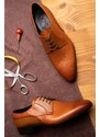 Ducavelli Elite Genuine Leather Men's Classic Shoes, Derby Classic Shoes, Lace-Up Classic Shoes.