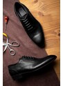 Ducavelli Stylish Genuine Leather Men's Oxford Lace-Up Classic Shoe.