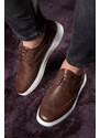 Ducavelli Night Genuine Leather Men's Casual Shoes, Summer Shoes, Lightweight Shoes, Lace-Up Leather Shoes.