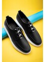 Ducavelli Marine Genuine Leather Men's Casual Shoes, Casual Shoes, Summer Shoes, Lace-Up Lightweight Shoes.