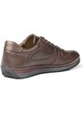 Ducavelli Lion Men's Genuine Leather Plush Shearling Casual Shoes Brown.