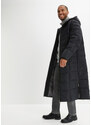 bonprix Prošívaný kabát s kapucí Černá