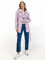 Světle fialová košilová zimní bunda s třásněmi ORSAY - Dámské