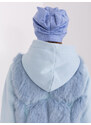 Fashionhunters Dámská modrá pletená čepice