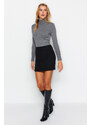 Trendyol Black Basic Tweed Fabric Mini Woven Skirt