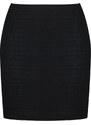 Trendyol Black Basic Tweed Fabric Mini Woven Skirt