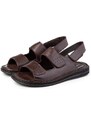 Ducavelli Luas Men's Genuine Leather Sandals, Genuine Leather Sandals, Orthopedic Sole Sandals.