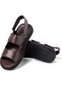 Ducavelli Luas Men's Genuine Leather Sandals, Genuine Leather Sandals, Orthopedic Sole Sandals.