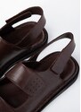 Ducavelli Luas Men's Genuine Leather Sandals, Genuine Leather Sandals, Orthopedic Sole Sandals.